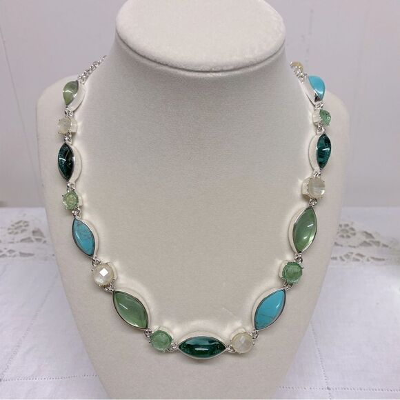 Anne Klein Necklace Multicolor Faux Stones 18” NWT Gorgeous - Picture 1 of 8